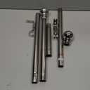 Silver Curtain Rod 66 Inch - 1 Inch Heavy Duty Curtain Rods for Windows - Adjustable Window Rod with Brackets for Bedroom, Living Room, Kitchen, Bathroom