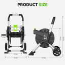 Upgrade Garden Hose Reel Cart, Holds 150 Feet of 5/8-Inch Hose, Hose Reel Cart With Effort-saving Hand Crank,Freestanding Water Hose Reels for Outside Garden Lawn Yard Outdoor