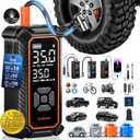 OlarHike Tire Inflator Portable Air Compressor, 150PSI Dual Power - 6000mAh & 12V DC, Cordless Air Pump for Car Tires, Bike, Motorcycle, Balls with LED & Digital Pressure Gauge, Car Gifts (6000mAh (Car&SUV&Light Pickup Truck))
