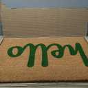 Calloway Mills 100382436NGS Script Hello Doormat, 24" x 36", Natural/Green