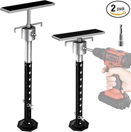 RV Slide Out Support Jacks with Flat Top Block, Adjustable from 20" to 48"