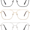 AMOMOMA Retro Reading Glasses for Women Men Aviator Square Blue Light Computer Womens Reader 1.50 2.00 AM6076