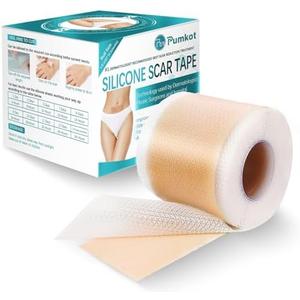 Silicone Scar Sheets, Silicone Scar Tape(1.8” x 157” Roll-4M), Scar Removal Away Strips for Surgical Scars, Keloid, C-Section, Burn et