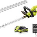 EWORK 22-Inch Cordless Hedge Trimmer, 20V Battery Powered Bush Trimmer, Lightweight Handheld Shrub Trimmer with Battery and Charger, 5/8-Inch Cutting Capacity for Garden, Yard