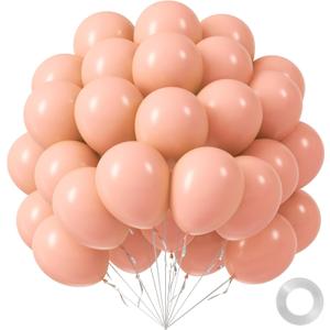 Peach Balloons 12 inch, Pastel Orange Latex Balloon 50pcs Party Balloons for Baby Shower Bridal Wedding Birthday Party Decorations