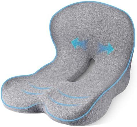leqsdijk Trucker seat Cushions for Long Sitting, semi Truck seat Cushion with Lumbar Support, Truck seat Cushion for Back Pain and Supporting The HIPS, Trucker Essentials