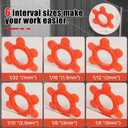 200 Pcs Reusable Hexagon Tile Spacers 15mm, 6 Sizes in 1 Large 6.7cm Plastic Tile Leveling Shims, Colour Coded Gap Clips for Wall & Floor Tiling, Fast Removal (Red)