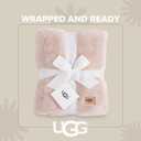 UGG Whitecap Fleece Throw Blanket, Soft Plush Throw for Bed or Chair, Luxury Bedroom Decor, Cozy Blankets, Machine Washable, Spring Decor, 50-inch x 70-inch, Pink Quartz