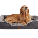 Orthopedic Dog Bed for Extra Large Dogs - XL Comfort Dog Sofa, Pet Couch with Removable Washable Cover and Waterproof Lining, Supportive Foam Pets Sofa with Nonskid Bottom, Grey