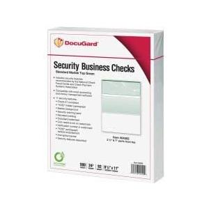Standard Security Check, 11 Features, 8.5 x 11, Green Marble Top, 500/Ream
