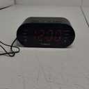 Timex Alarm Clock for Bedroom with FM Radio and 10 Station Presets, Clock Radio with Dual Alarms, USB Charger, Large Display, Sleep Timer, and Snooze  Black (T232B)