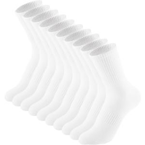 Irisbear Womens Crew Socks Casual Athletic Gym LightWeight Thin Cotton Socks 5 Pairs, Size: 6-9