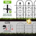 32in(H) x 10ft (L) Tall Decorative Metal Garden Fence Panels - 9 Pack Rustproof No Dig Fence Animal Barrier for Dogs, Outdoor Yard Fencing for Patio Flower Bed Garden & Landscape Border