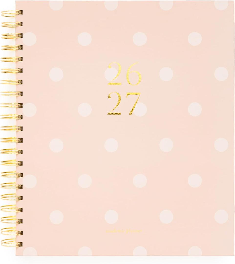 Sugar Paper Academic Planner 2026 2027, Monthly Planner for School, College and Teacher Planning, Hardcover Calendar Book with Notes Pages, Bookmarks and Elastic Band Closure