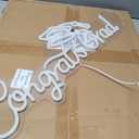 Congrats Grad Neon Sign 25.31x 9.64Inch large Graduation Neon Sign for Backdrop Grad Led Sign Graduation Light Up signs Neon Light With Graduation Cap Scroll for Class Of 2026 Party Celebrations