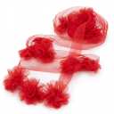 Suncalla 9 ft Christmas Tree Ribbon Bows Garland Decor Red Mesh Ribbon Garland Xmas Decoration Wreath Bow for Christmas Party Gift Stairs Mantle Front Door Wedding Holiday Decor Pack of 3