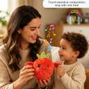 Soft Plush Musical Sensory Toy - Funny Parent Child Interactive Plush Toy with Sounds, Dual Mode Skin Touch Activated Educational Sound Doll, Fruit Style Gift for Baby Kids Boys Girls