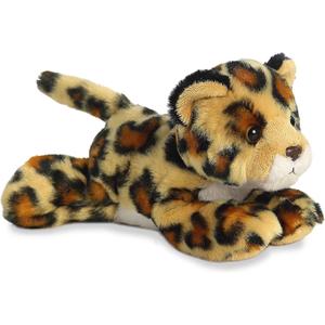 Aurora Adorable Mini Flopsie Amazon Jaguar Stuffed Animal - Playful Ease - Timeless Companions - Brown 8 Inches (Small)