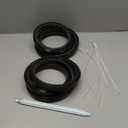 Wheelchair Rear Wheel Replacement Tire, 24 "X 1" Universal Flat-Free Polyurethane Tire,Equipped With Installation Tools, Wheelchair Accessories For All Brands(1 Pair) (Black)