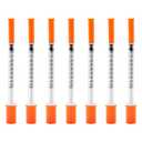 U-100 1/2ml Syringe with Needle, 31G 5/16" 8mm 1/2cc Syringes, Disposable Individual Package, Pack of 20