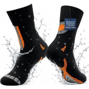 RANDY SUN Waterproof Breathable Socks, [SGS Certified] Unisex Novelty Skiing Trekking Hiking Wading Trail Socks