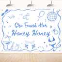 She Found Her Honey Honey Backdrop - Mamma Mia Theme Bachelorette Banner, Tapestry Disco Bach Photo Backdrop, Dancing Queen Bridal Shower Party Decor, Brides Last Disco Decorations 7x5ft