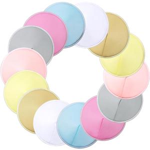 Washable Nursing Pads 14 PCS Reusable Breast Pads for Breastfeeding Soft and Super Absorbent Nipple Pads with Laundry Bag & Travel Storage Bag for Postpartum Essentials - 4.7inch (Contoured Shape, 14PCS)