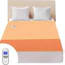 Bwarm Premium Multi-Zone Electric Heated Mattress Pad Twin XL Size, 39" x 80", 9 Heat Settings, 1-12 Hours Auto Off, Individual Body and Feet Settings, Removable Comfort Layer, Machine Washable