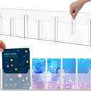 Sherr Acrylic Brochure Holder Wall Mount with Removable Adjustable Dividers, 6/ 3 Pockets Large Capacity Literature Display Stand for 4''x 9'',8.5''x11'' Pamphlets, 26.7''x7'' for Office Hotel Lobby