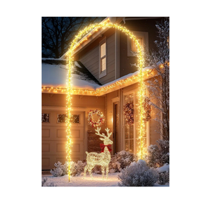 Wedding Decoration Outdoor Arch Lights - 9.5FT 460LED Waterproof String Lights with Timer, 8 Modes for Holiday Party,Wedding, Garden, Patio (Warm White)