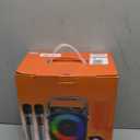 Karaoke Machine, Portable Bluetooth Speaker with 2 Wireless Microphones for Adults & Kids with Lights, Karaoke Microphone with PA System Supports USB/TF/FM/AUX for Home Party Home System Packages (Black)