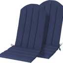 Adirondack Chair Cushion Set of 2 Indoor Outdoor Furniture Cushions Rocking Chair Cushions with Straps Replacement Folding Patio Chair Pad,19.7x18.9x1.5 InchNavy