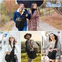SlowTon Dog Carrier Sling - Thick Padded Shoulder Strap Adjustable Dog Carriers for Small Dogs, Puppy Carrier Purse for Pet Cat with Front Zipper Pocket Safety Belt Machine Washable Waterproof Black L