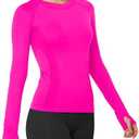 MathCat Workout Shirts for Women Long Sleeve, Workout Tops for Women, Quick Dry Gym Athletic Tops，Seamless Yoga Shirts, XL