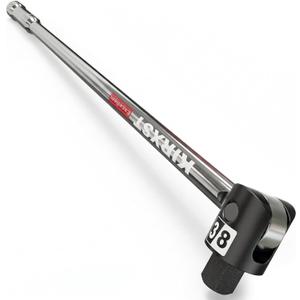 17.5-Inch 3/8 Drive Breaker Bar, Heavy Duty Extension Breaker Bar, 250 Rotatable Head, Premium Chromium Molybdenum Steel, Mechanical Work, Automobile and Motorcycle Maintenance and Repair