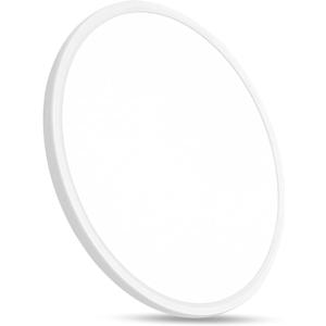 24 Inch Led Ceiling Light Flush Mount, 50W, 5480LM, 3000K/4000K/6000K CCT Selectable Super Slim White LED Ceiling Light, Close to Ceiling Round Flat Panel Light for Hallway, Bedroom, Kitchen, ect