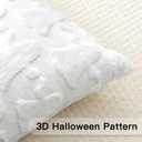 OTOSTAR Set of 1 Ghost Pillow Cover Halloween Throw Pillow Covers for Sofa Couch Bed Living Room Soft Plush Short Wool Velvet Farmhouse Throw Pillow Covers for Thanksgiving Pure White 14x36 Inch
