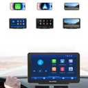 7 Inch Wireless CarPlay Screen for Car, Portable Car Stereo Touch Screen for Apple CarPlay & Android Auto with Backup Camera, Voice Control, BT Music, Navigation, Mirror Link