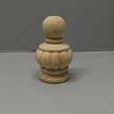 Decorative Wood Finials for Bed Post Finials Curtain Rod Staircases DIY Crafts Unfinished Wooden Finials for Indoor Use Home Decor, 1 Pcs-2.95"x4.9"