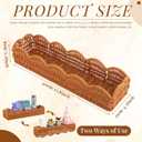 4 Set Scalloped Wall Basket Shelf Nursery Classroom Book Shelves for Wall Rattan Shelf Woven Floating Shelves Boho Farmhouse Decor Scalloped Shelves Book Display Toy Storage