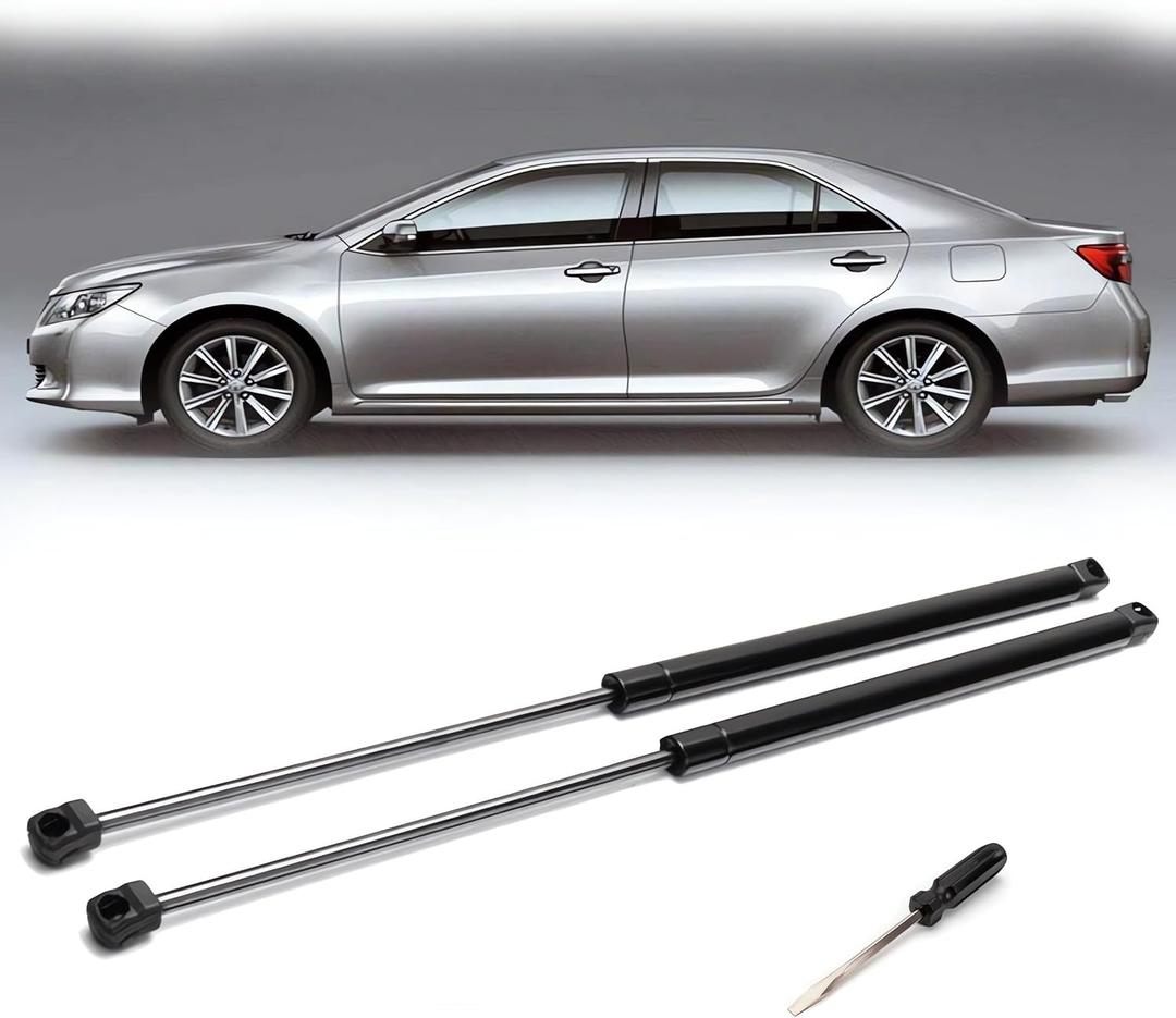 Front Hood Lift Supports Gas Springs Shocks Struts 6333 for 2007-2011 Toyota Camry Set of 2, PM1102, 5345006042, 5345006041, 9804VL, 24761, 10030744, 550017, 5344006050, with Screwdriver for Install