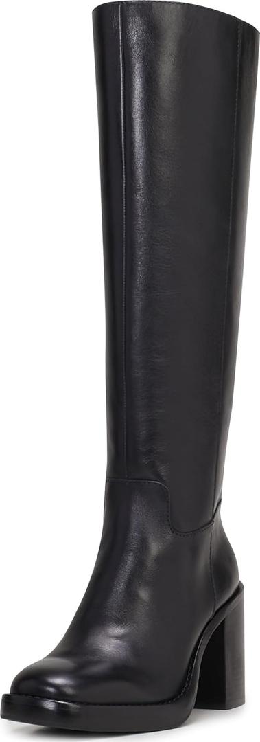 Vince Camuto Women's Gibi (6.5, Black Cow Leather Wide Calf)