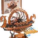 RoWood 3D Puzzles for Adults,Viking Dragon Ship Model Kit,18 Inch DIY Wooden 3D Puzzle,Assembly Time 3H,Awesome Gifts for Adults