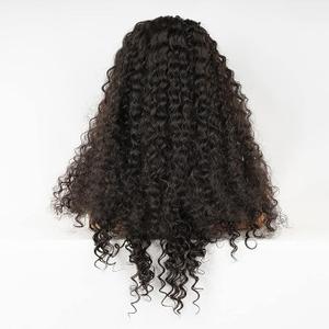 Short Curly Afro Wig With Bangs For Black Women Kinky Curly Hair Wig Afro Synthetic Full Wigs 18"