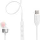 JBL Tune 310C - Wired Hi-Res in-Ear Headphones, Tangle-Free Flat Cable, 3-Button Remote with Microphone (White)