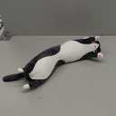 Black Cat Long Plush Pillow Kitty Stuffed Animals Soft Sleeping Throw Pillow Doll Toy Gift(Black,18inches)