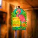 4 x Funny Christmas Flamingo Christmas Ornaments 2026 - Coastal Christmas Ornaments - Beach Ornaments for Christmas Tree - Funny Christmas Ornaments - Christmas Decoration