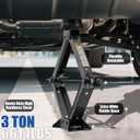 Car Jack Kit 3 Ton/6614 lbs Multipurpose Universal Scissor Jack for Car with Rubber Jack Pad, Portable Spare Tire Changing Kit for Sedan SUV MPV Tesla