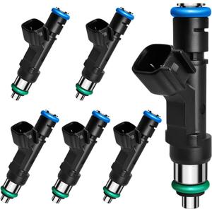 Fuel Injectors Fits For Jeep: Liberty/Commander/Grand Cherokee, For Dodge: Nitro/Dakota/Durango/Ram 1500, For Mitsubishi: Raider, For RAM: Dakota/1500 Pickup, 3.7L 2004-2012# 0280158020 (6 Pcs)