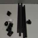 Curtain Rods No Drilling for Windows 48 to 84-96 Inch,5/8 Inch Diameter Drapey Pole with No Drill Curtain Rod Brackets,Renter Friendly Cortineros Para Ventanas with Adhesive Holder Black